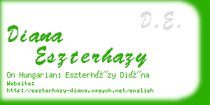 diana eszterhazy business card